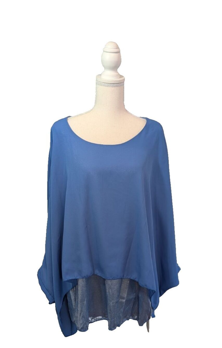 Noracora Women's Blue Blouse Sixe 5XL